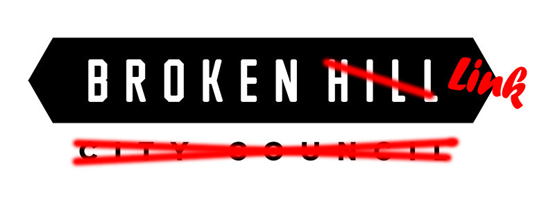 The Broken Hill City Council logo defaced to read as 